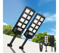SENDALE 400W Farolas Solares Exterior,6500K Farola Potente con Control Remoto,IP66 Impermeables Foco Solar Exterior para Patio, Calzadas, Calle