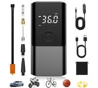 SENDALE 6000mAh Mini Compresor Aire Portatil, 150PSI Bomba De Aire Bicicleta Electrica con Pantalla LCD Digital,Bomba De Aire Rueda para Coche, Motocicleta, Bicicleta, Bola