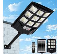 SENDALE Farolas Solares Exterior,Focos Led Solares con Mando a Distancia,IP65 Impermeable Luz Solar Exterior,6500K Foco Solar Sensor de Movimiento,Luz de Seguridad Ja