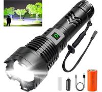 SENDALE Linternas Led Alta Potencia,100000 Lumenes XHP160.2 Linterna Potente,5 Modos,Linterna Táctica Militar IP67 Impermeable, para Emergencia Camping Senderismo Regalo
