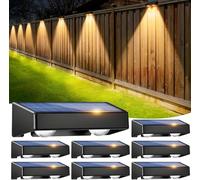 SENDALE Luces Solares para Exteriores 8 Piezas,IP65 Impermeable Luces Solar Exterior Jardin 11 Modelos Luz Solar Jardin, Auto ON/OFF Luces Solares para Valla Patio Escaleras Escalones