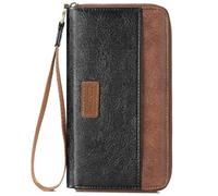 SENDEFN Carteras de Mujer, Grandes Monederos Mujer de Cuero con Protección RFID, Carteras Largas de Mujer con Múltiples Ranuras para Tarjetas y Pulsera