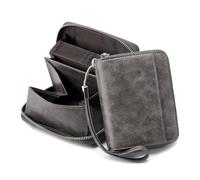 SENDEFN Monedero Mujer, Monedero de Crédito, Tarjeteros para Tarjetas de RFID Bloqueo, Carteras de Mujer con 24 Ranuras para Tarjetas, Cartera Mujer de Cuero con Cremallera