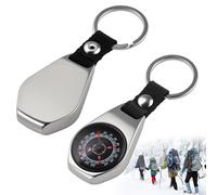 Senderismo BrúJula Llavero, Brújula Llavero Portátil, 9.7cmx3.3cm, Impermeables a Prueba de Golpes Duraderas para Navegación, per Bussola Piccola, Camping, Aire Libre