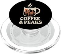 Senderismo Café Y Picos Amanecer Montaña Naturaleza Amante Retro PopSockets PopGrip para MagSafe