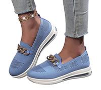 Senderismo con Punta Redonda para Mujer - Cómodos Zapatos Planos para Caminar para Mujer | Ortopedia para jardinería, Pesca, Ocio, Compras