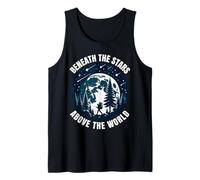 Senderismo. Debajo de las estrellas, sobre el mundo. Camiseta sin Mangas