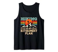 Senderismo es mi plan de jubilación Divertido Camping Aventura al aire libre Camiseta sin Mangas