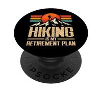Senderismo es mi plan de jubilación Divertido Camping Aventura Caminante PopSockets PopGrip Adhesivo