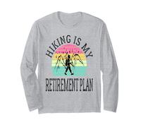 Senderismo es mi Plan de jubilación Senderismo de montaña Jubilado 2026 Manga Larga