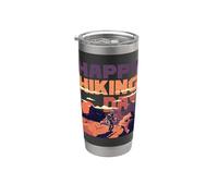 Senderismo Excursionista Caminata Happy Hiking Day Vaso térmico de acero inoxidable de doble pared