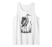 Senderismo Grúa Mochilero Aventura Naturaleza Animal Aves Camiseta sin Mangas