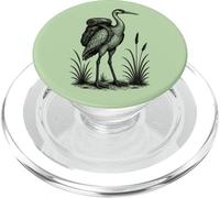 Senderismo Grúa Mochilero Aventura Naturaleza Animal Aves PopSockets PopGrip para MagSafe