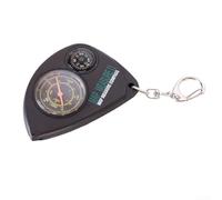 Senderismo impermeable para brújula con clinómetro para orientación para expedición, equipo de supervivencia luminoso para esfera de ventana de observación, color negro, 7,5 cm