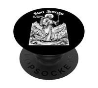 Senderismo Mochilero Patrón San Bernardo Vintage Senderismo Caminata PopSockets PopGrip Adhesivo