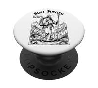 Senderismo Mochilero Patrón San Bernardo Vintage Senderismo Caminata PopSockets PopGrip Adhesivo