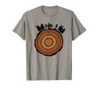 Senderismo Montaña Senderismo Árbol Anillo Bosques Árboles Camiseta Camiseta