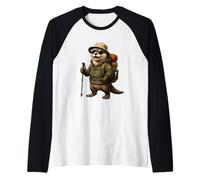Senderismo Nutria al Aire Libre - Adventure Cute Camper Vibes Camiseta Manga Raglan