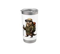 Senderismo nutria al aire libre - Adventure Cute Camper Vibes Vaso térmico de acero inoxidable de doble pared