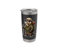 Senderismo nutria al aire libre - Adventure Cute Camper Vibes Vaso térmico de acero inoxidable de doble pared