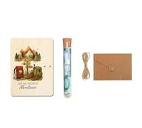 Senderismo Regalo - Regalo de dinero de madera 12,5 x 9 cm, regalo de dinero para viajes, campistas, cumpleaños, regalo de dinero de madera con tubo de ensayo y sobre, recuerdo de viaje para bodas