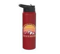 Senderismo Ropa al aire libre lo que sucede en las montañas, estancia Stainless Steel Insulated Water Bottle