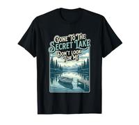 Senderista Ido Al Lago Secreto No mires Senderismo Mochilero Camiseta