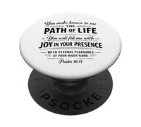 Sendero de Vida Versículo bíblico Escritura Fe Oración Salmo 16:11 PopSockets PopGrip Adhesivo