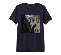 Sendero Rock Canyon Cliff Pass Mountain Ravine Camiseta Premium