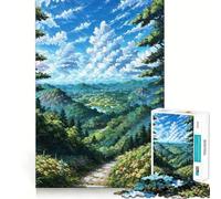 Sendero Sereno en el Valle de la montaña - Arte de Paisaje Natural Rompecabezas de 1000 Piezas para Adolescentes Juguete de lógica de Rompecabezas Tren Alivio del estrés Corte Suave Regalo Memorable
