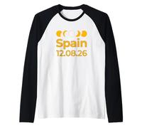 Sendero Total del Eclipse Solar de la totalidad en España - Tops & Stuff Camiseta Manga Raglan