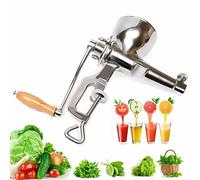 SENDERPICK Licuadora de zumo de carne, frutas, verduras, hierba de trigo, manual de acero inoxidable, exprimidor de fruta, hierba, triturador, extractor de zumo