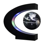 Senders Flotante Globo con LED Luces C Forma levitación magnética Flotante Globo Mapa del Mundo para Decoración de Escritorio,