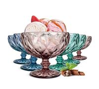 Sendez 6 Vasos de Helado de Colores - 300 ml Para Postre, Cóctel y Martini
