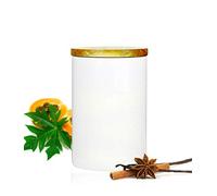 sendez blanca tarro 800 ml con tapa de madera Junta de goma Porcelana Tarro de lata # 4