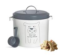 Sendez Caja de comida seca con pala, 6 litros, lata metálica para animales