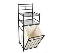 Sendez Estantería de baño con cesta de metal para la colada