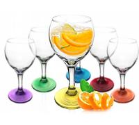 Sendez Juego de 6 copas de vino coloridas