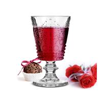 Sendez Juego De 6 Copas De Vino Tinto 280ml Con Soporte, Decoradas