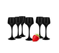Sendez Juego De 6 Vasos De Licor Negro 75 Ml Para Shots Aperitif