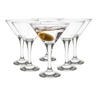 Sendez Juego de 6 vasos de martín - 175 ml - Elegantes copas de cóctel para Martini, Cosmopolitan y más - Cristal transparente de alta calidad - Apto para lavavajillas - Diseño elegante para bar