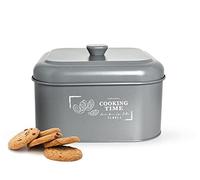 Sendez Lata de almacenamiento de metal con tapa para galletas