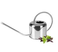 Sendez Regadera Pequeña de acero inoxidable, 1 L, pulida, regadera para flores, regadera para plantas, flores