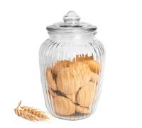Sendez Tarro de cristal de 2,2 L con tapa para caramelos