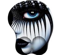 SENDJJ 3D Alfombrilla de ratón con reposamuñecas Yeux Bleus fantômes Alfombrilla de ratón con cojín de Gel Alfombrilla de ratón ergonómica para Ordenador portátil