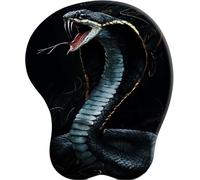 SENDJJ 3D Alfombrilla de ratón ergonómica con reposamuñecas de Gel ROI Python à écailles d'or con Base de Goma Antideslizante Apta para Ordenador Oficina hogar