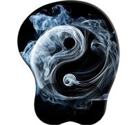 SENDJJ 3D Alfombrilla de ratón ergonómica con reposamuñecas de Gel Tai Chi Fumée et Nuage con Base de Goma Antideslizante Apta para Ordenador Oficina hogar