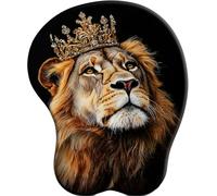 SENDJJ 3D Alfombrilla para reposamuñecas para ratón con Material de Silicona ROI Des Lions Alfombrilla de Goma Antideslizante para la muñeca para Trabajar y Jugar