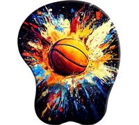 SENDJJ 3D Alfombrilla para reposamuñecas para ratón con Material de Silicona Tempête de Basket-Ball Alfombrilla de Goma Antideslizante para la muñeca para Trabajar y Jugar