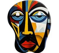 SENDJJ 3D Alfombrilla para reposamuñecas para ratón con Material de Silicona Visages géométriques Alfombrilla de Goma Antideslizante para la muñeca para Trabajar y Jugar